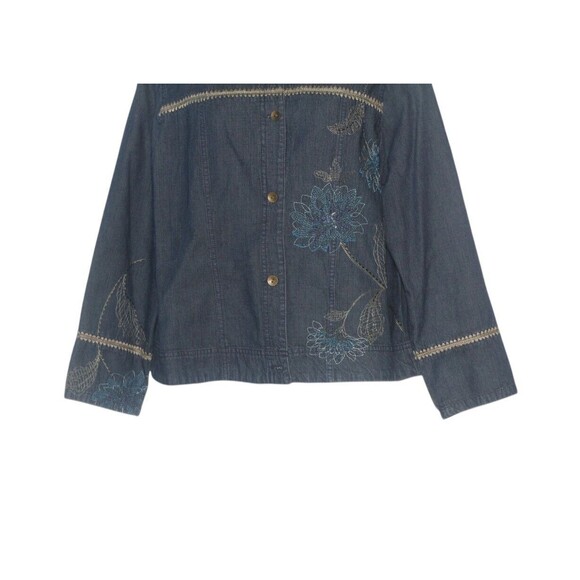 VTG Susan Bristol Women's PL Denim Jacket Embroidered and Beaded - Picture 3 of 5